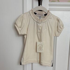 NWT The Beaufort Bonnet Company Cream little miss prom and proper polo